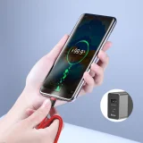 Cablu USB-C la USB-C QC3 împletit, rezistent, 2 m - negru și gri 10