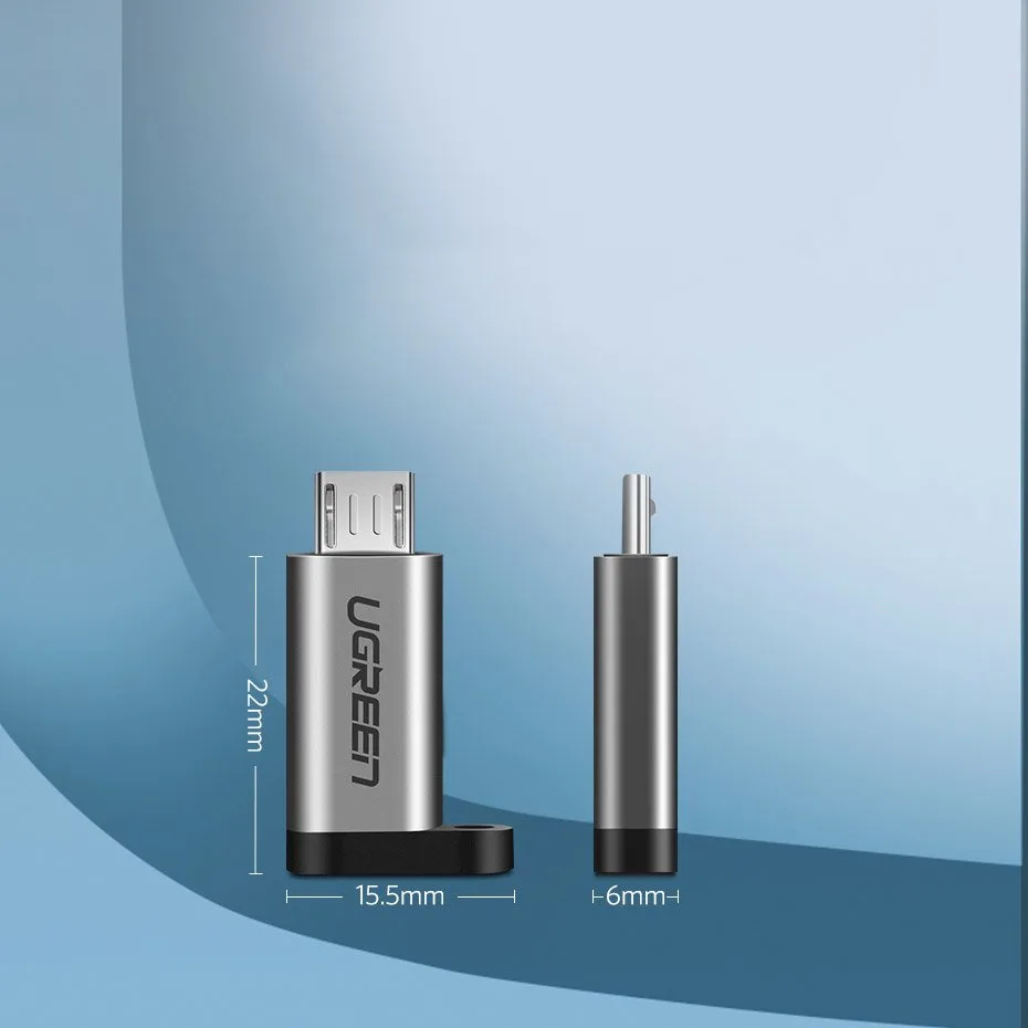 USB-C–micro USB adapter – szürke 10
