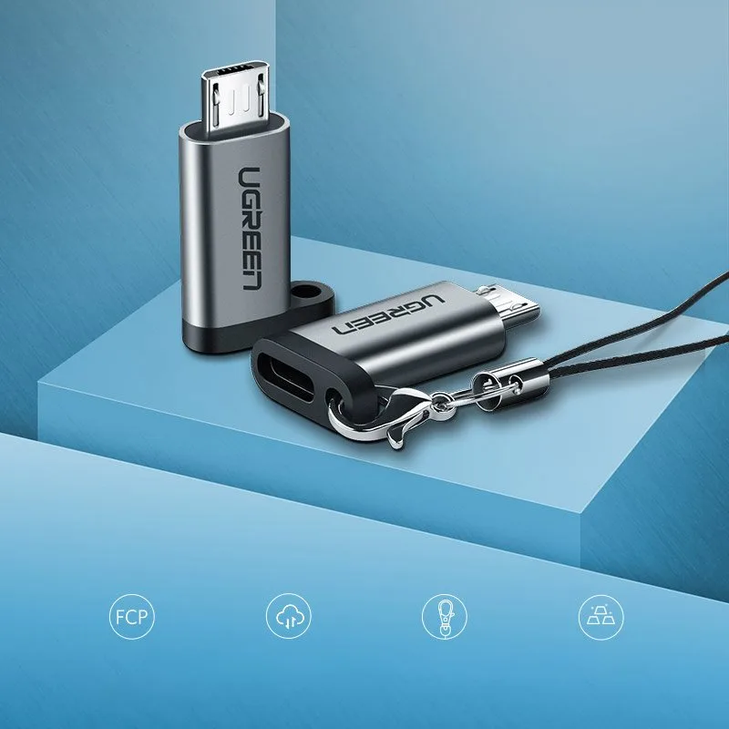 USB-C–micro USB adapter – szürke 2