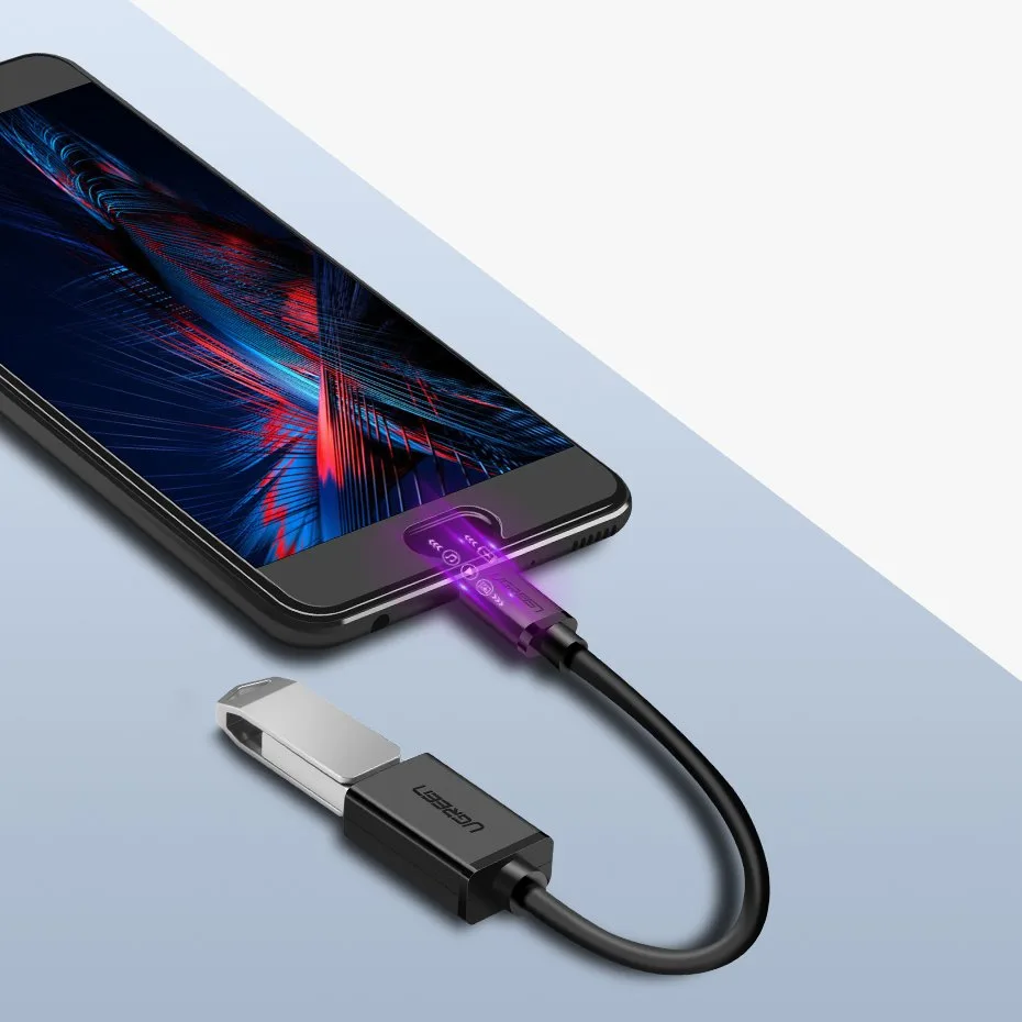 Adapter przejściówka kabel OTG z USB 3.0 na USB-C - czarny 8