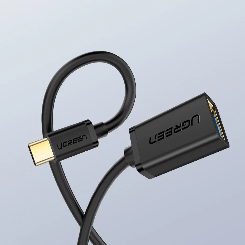 Adapter przejściówka kabel OTG z USB 3.0 na USB-C - czarny 9