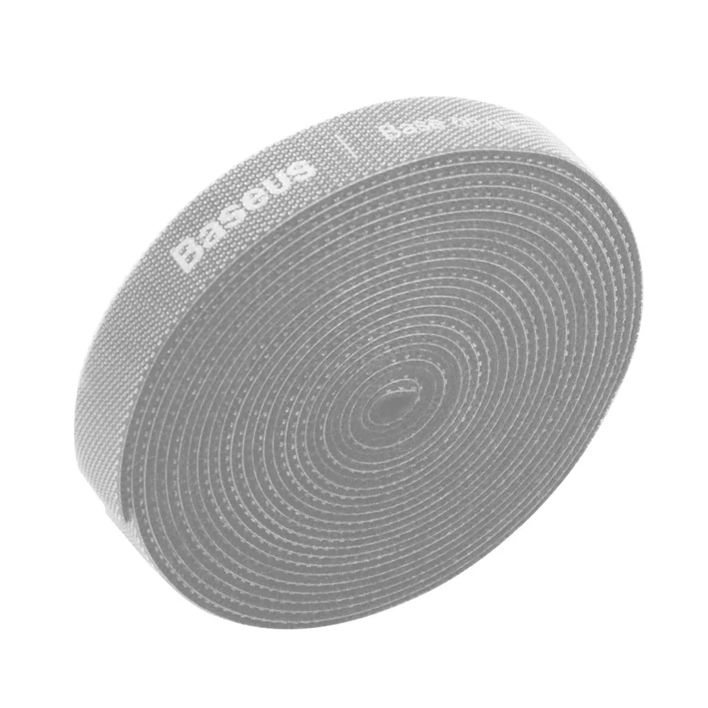 Bandă de organizare a cablurilor cu velcro de 3 m - gri 3