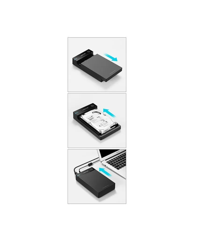 SATA 3.5'' HDD enclosure with USB 3.0 port - black 9