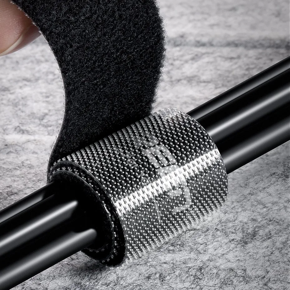 Bandă de organizare a cablurilor cu velcro de 2 m - negru 7