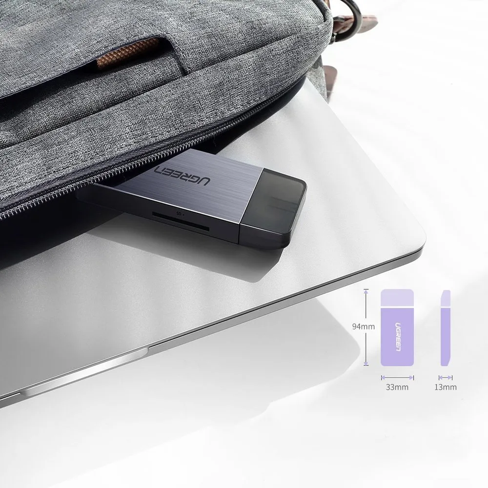 SD / micro SD / CF / MS memóriakártya-olvasó USB 3.0 csatlakozóval – szürke 11