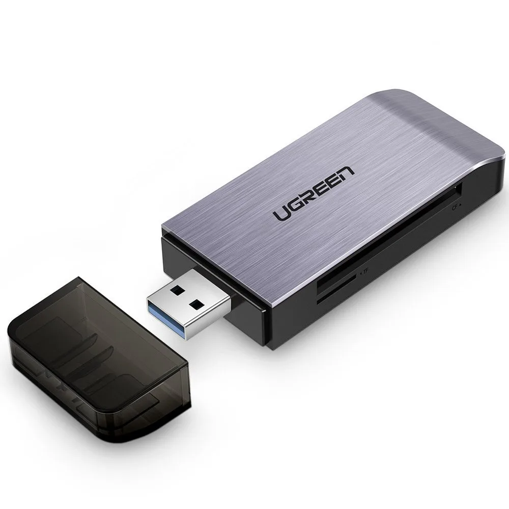 SD / micro SD / CF / MS memóriakártya-olvasó USB 3.0 csatlakozóval – szürke 3