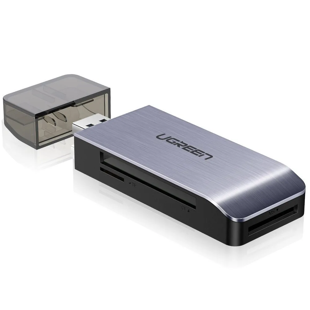 SD / micro SD / CF / MS memóriakártya-olvasó USB 3.0 csatlakozóval – szürke 5