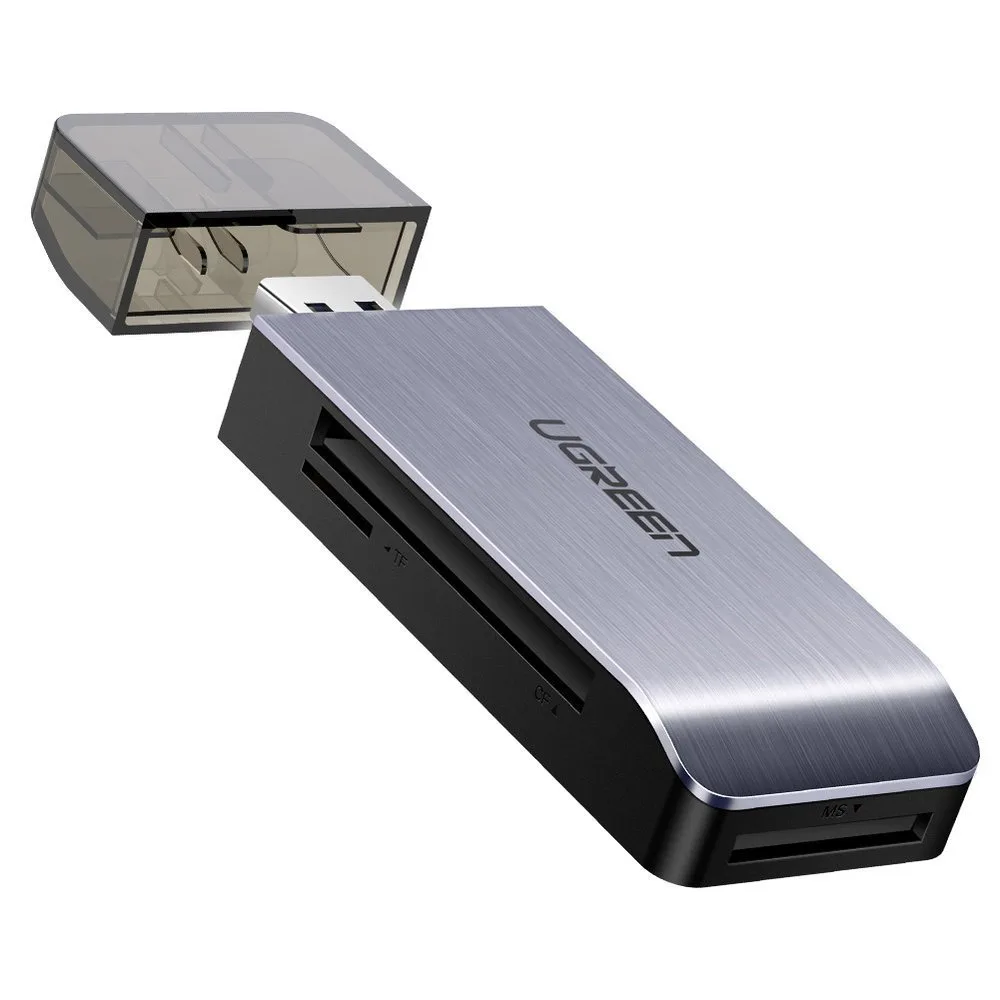 SD / micro SD / CF / MS memóriakártya-olvasó USB 3.0 csatlakozóval – szürke 6