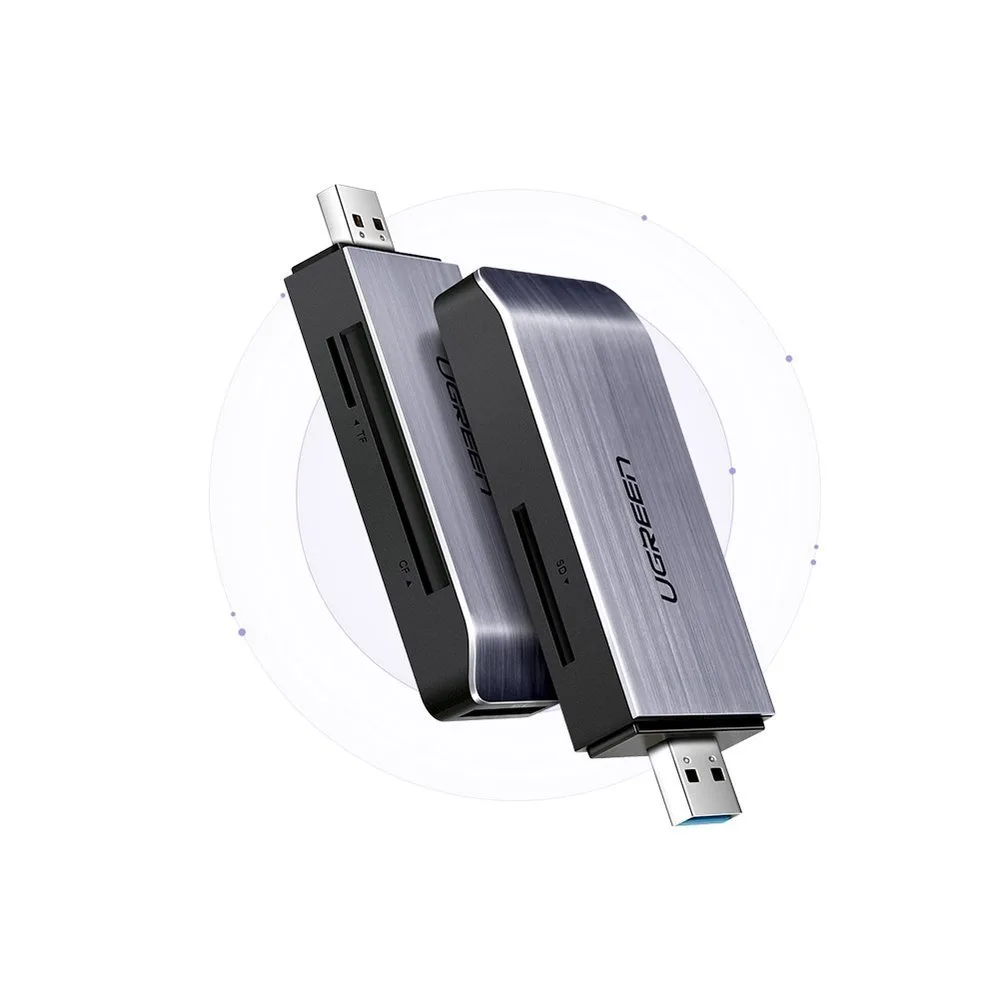 SD / micro SD / CF / MS memóriakártya-olvasó USB 3.0 csatlakozóval – szürke 8