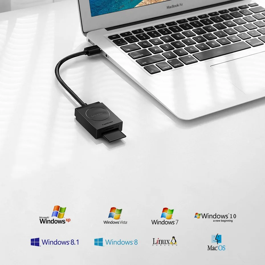 SD / micro SD memory card reader with USB 3.0 connector, 15 cm - black 5