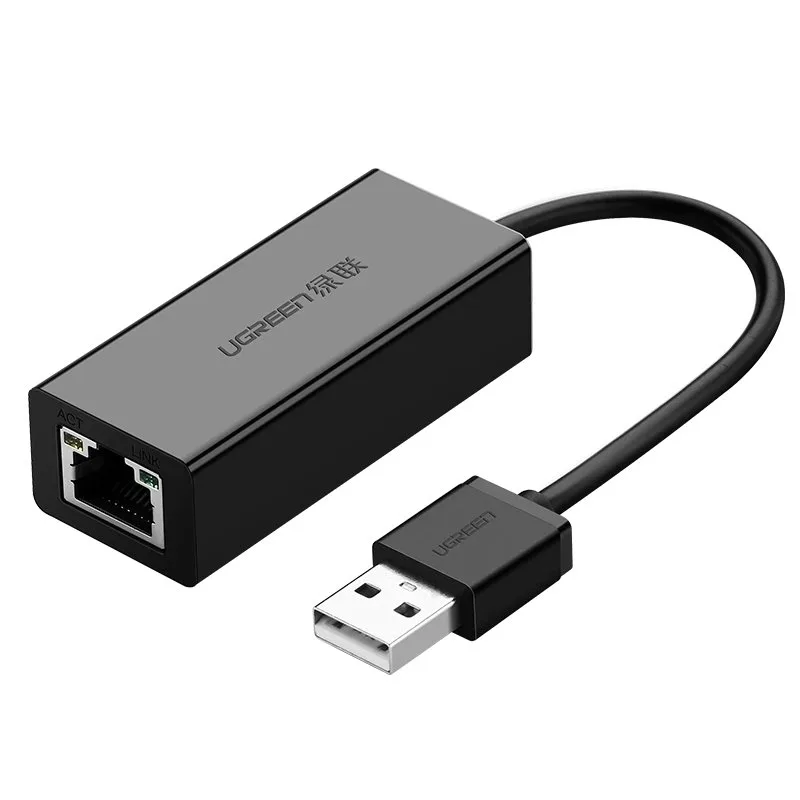 Külső RJ45 LAN hálózati kártya – USB 2.0 100 Mbps – fekete