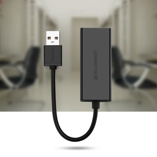 Külső RJ45 LAN hálózati kártya – USB 2.0 100 Mbps – fekete 5