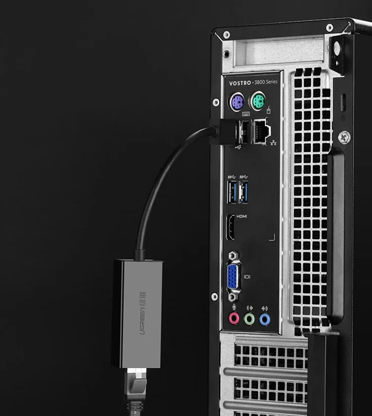 Külső RJ45 LAN hálózati kártya – USB 2.0 100 Mbps – fekete 6