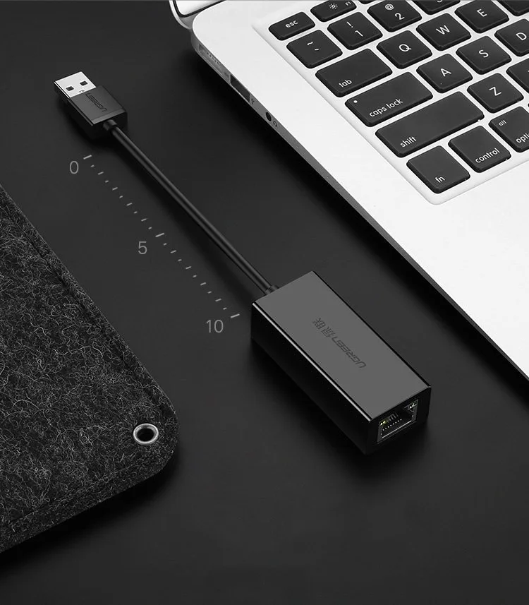 Külső RJ45 LAN hálózati kártya – USB 2.0 100 Mbps – fekete 8