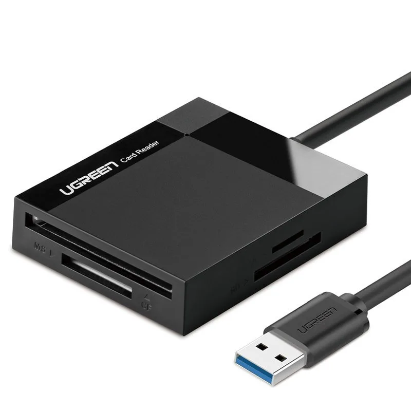 SD / micro SD / CF / MS memóriakártya-olvasó USB 3.0 csatlakozóval - fekete