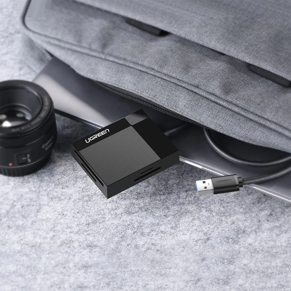 SD / micro SD / CF / MS memóriakártya-olvasó USB 3.0 csatlakozóval - fekete 4