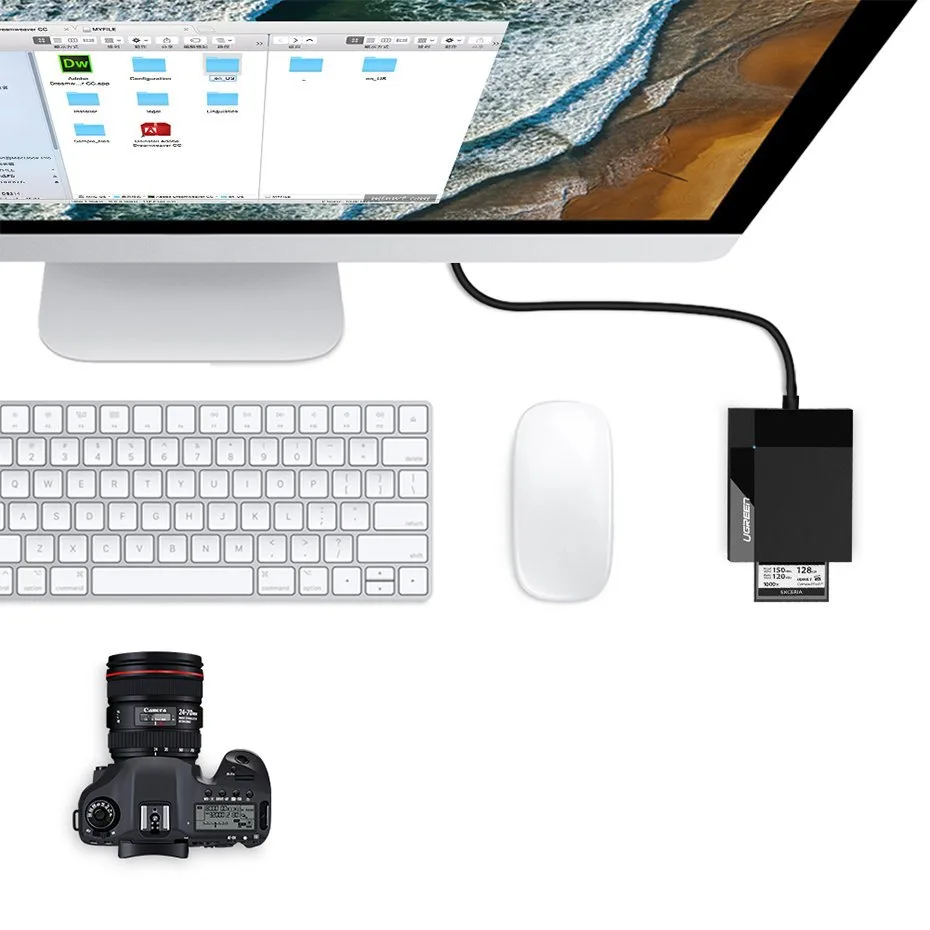 SD / micro SD / CF / MS memóriakártya-olvasó USB 3.0 csatlakozóval - fekete 7