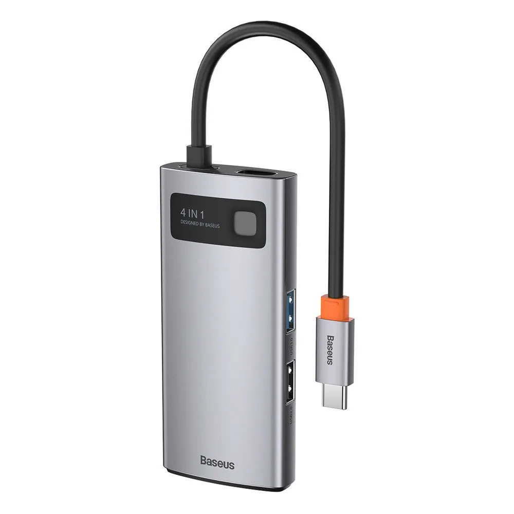 4 az 1-ben multifunkcionális fém Gleam USB-C–USB-C Power Delivery HDMI USB 3.2 USB 2.0 hub