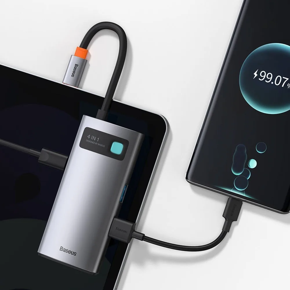 4w1 wielofunkcyjny HUB Metal Gleam USB-C do USB-C Power Delivery HDMI USB 3.2 USB 2.0 10