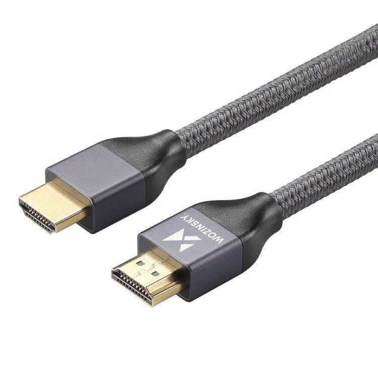 Cablu împletit HDMI 2.1 8K / 4K / 2K, rezistent și durabil, 2 m - argintiu 10