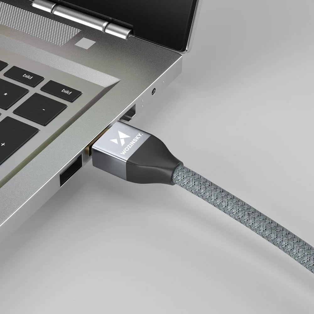 Cablu împletit HDMI 2.1 8K / 4K / 2K, rezistent și durabil, 2 m - argintiu 11