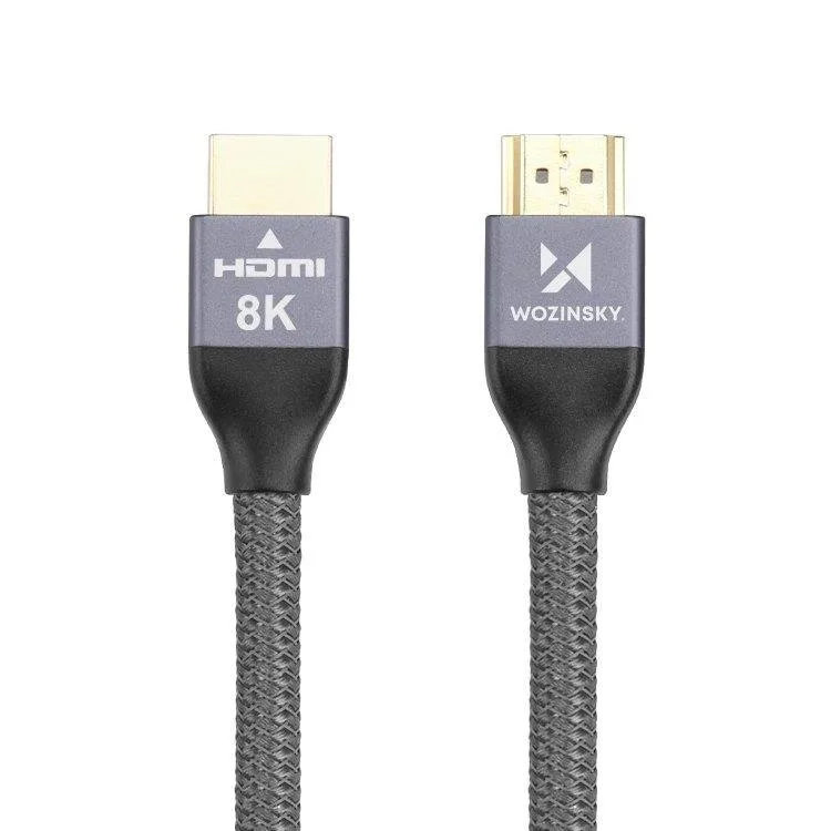 Cablu împletit HDMI 2.1 8K / 4K / 2K, rezistent și durabil, 2 m - argintiu 9