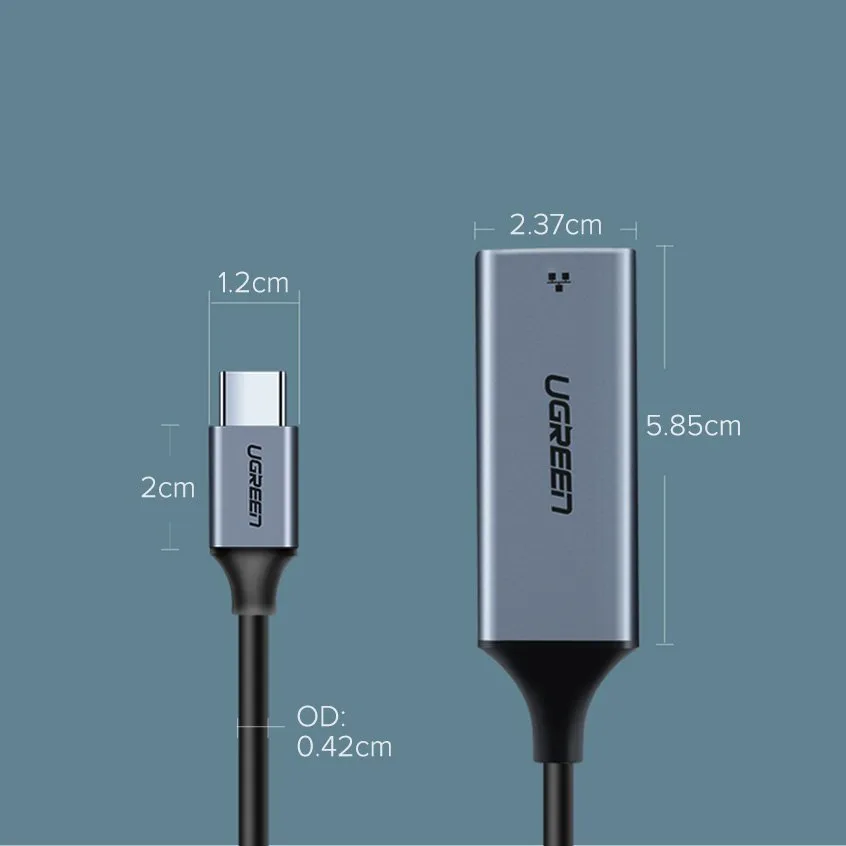 Externe LAN-RJ45-zu-USB-C-1-Gigabit-Ethernet-Netzwerkkarte – Grau 10