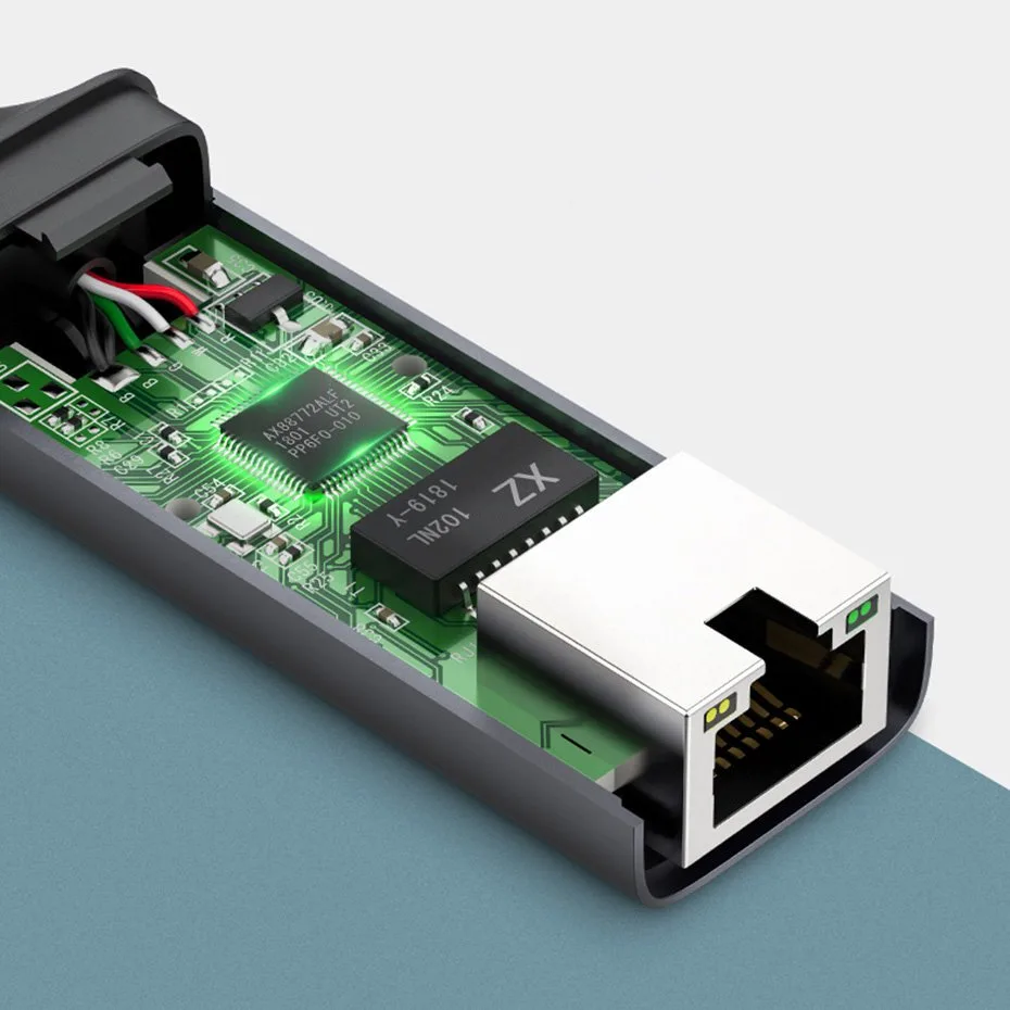 Externe LAN-RJ45-zu-USB-C-1-Gigabit-Ethernet-Netzwerkkarte – Grau 6