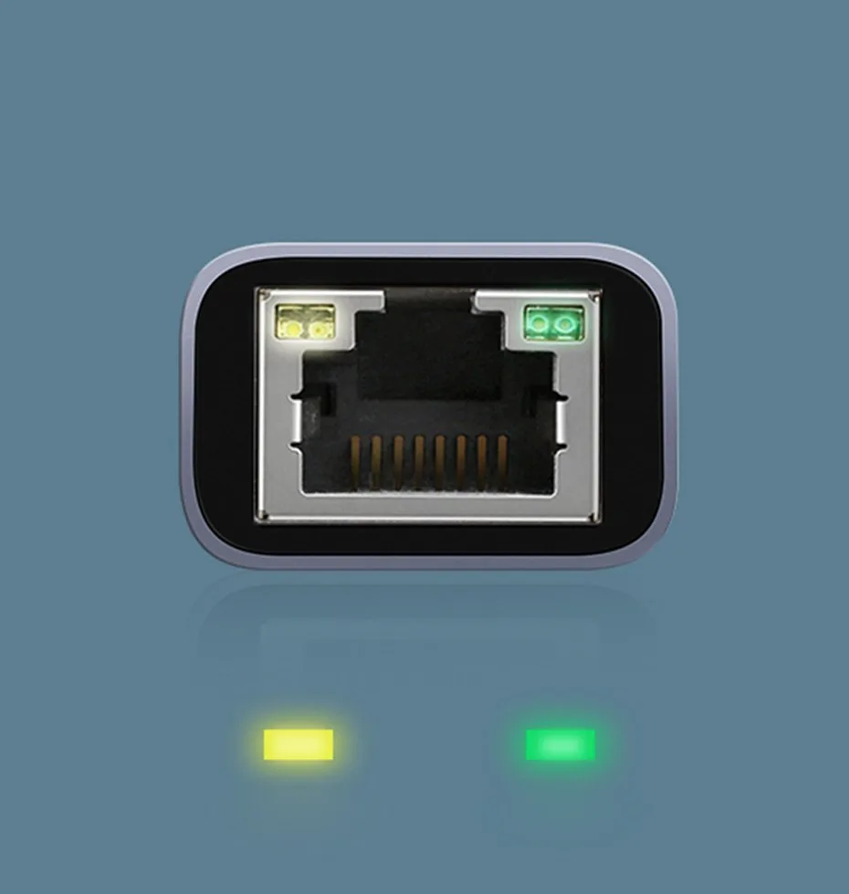 Externe LAN-RJ45-zu-USB-C-1-Gigabit-Ethernet-Netzwerkkarte – Grau 9