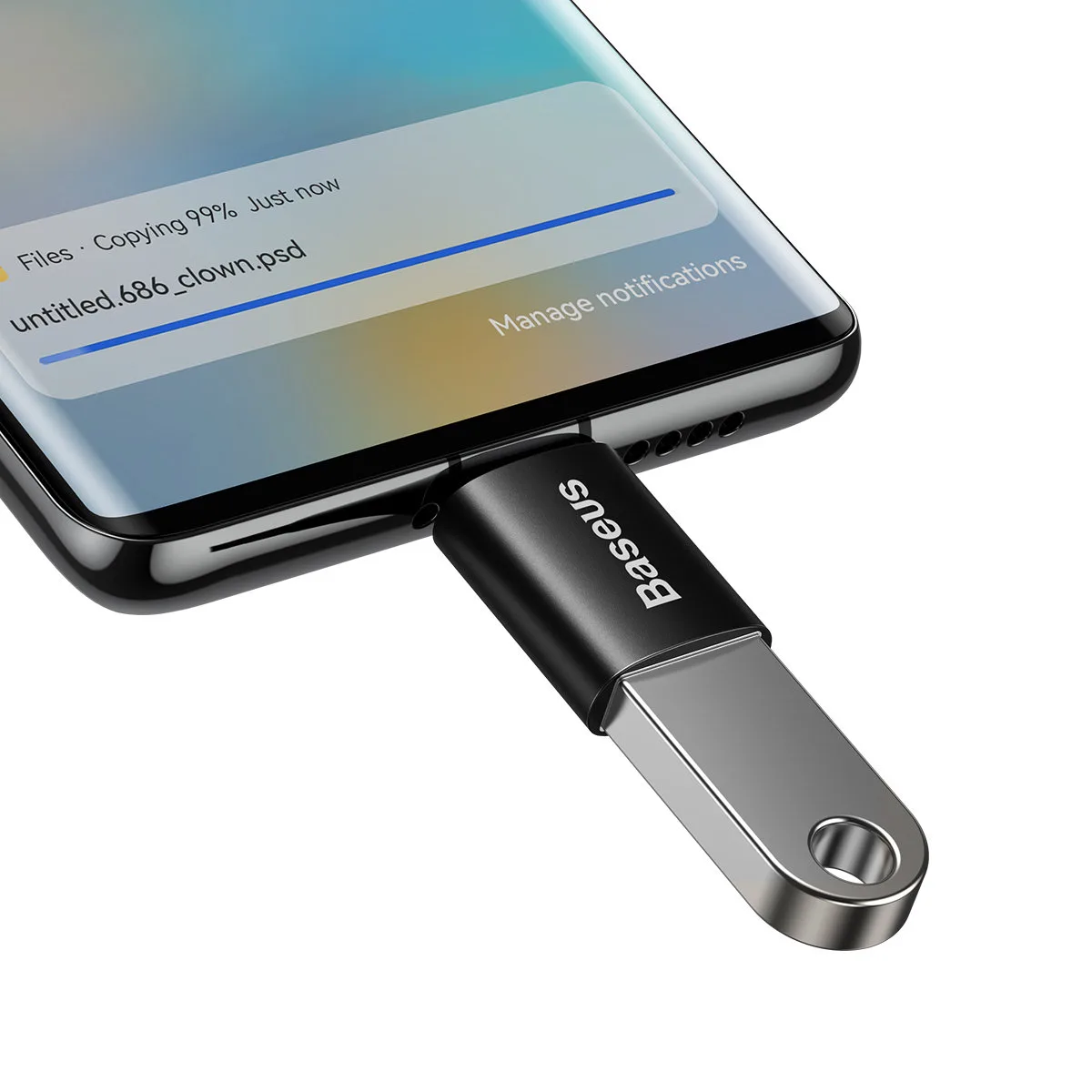 Ingenuity sorozatú USB-C–USB-A 3.2 Gen 1 adapter – fekete 4