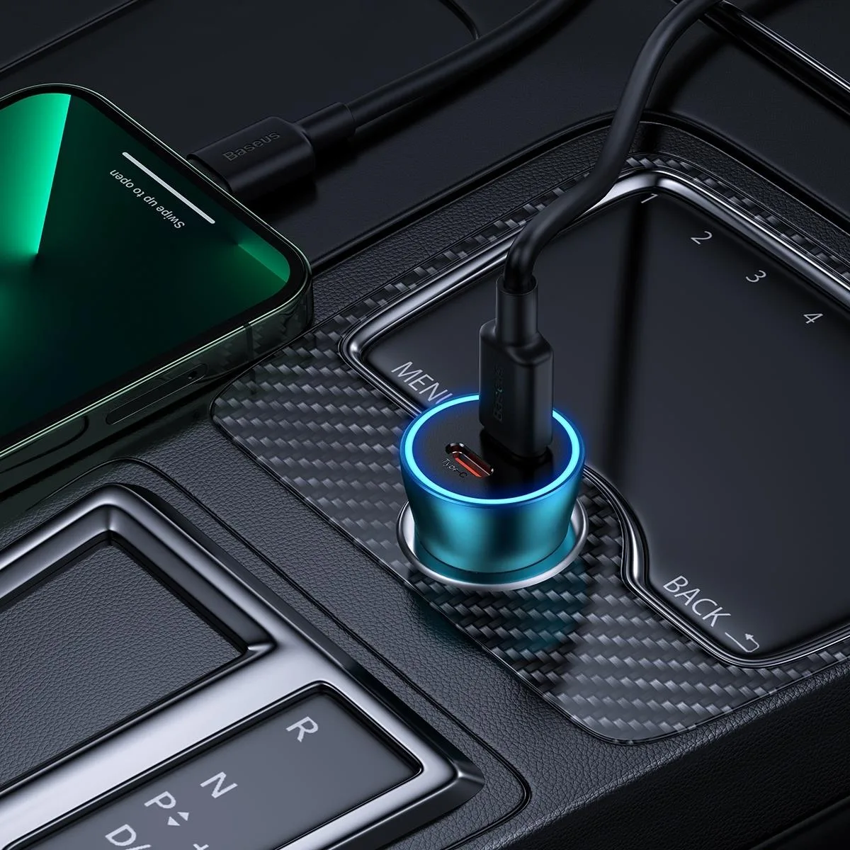 Golden Contactor Pro 2x USB-C 40W Car Charger - Blue 10