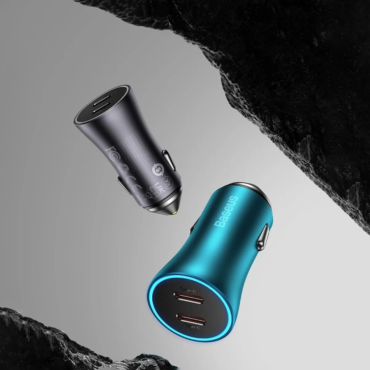 Golden Contactor Pro 2x USB-C 40W Car Charger - Blue 11
