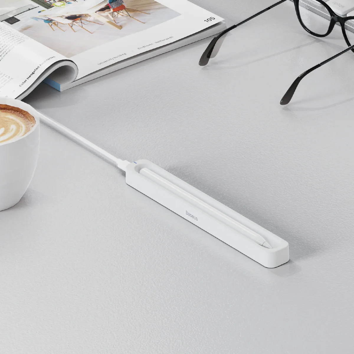 Wireless charger for Apple Pencil 2 - white 3