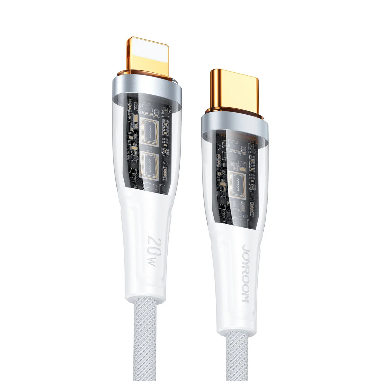 USB-C – iPhone Lightning kábel Smart Switch funkcióval, 1,2 m, fehér
