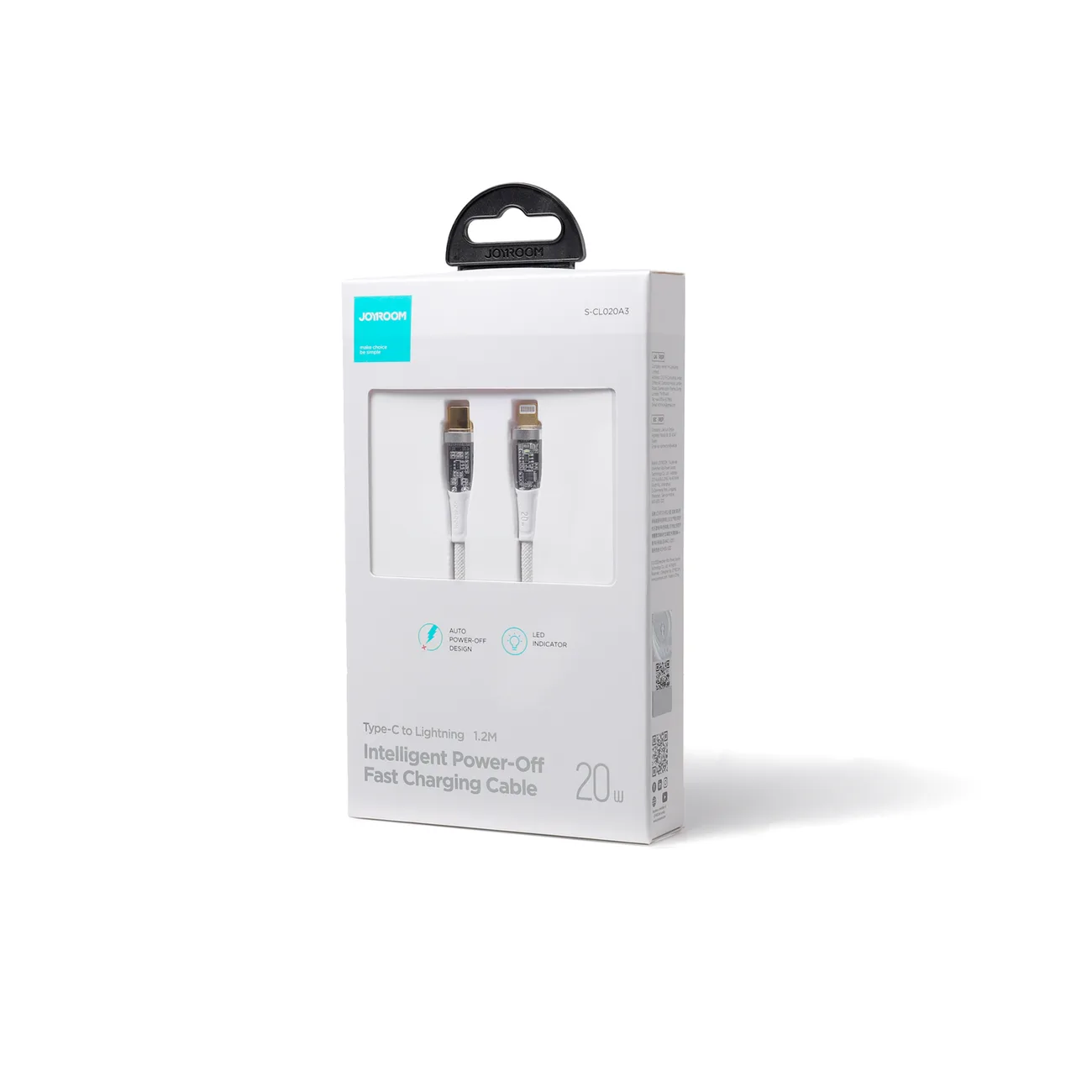 USB-C-zu-iPhone-Lightning-Kabel mit Smart Switch, 1,2 m, Weiß 3