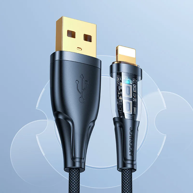 Kabel przewód z inteligentnym wyłącznikiem USB-A - iPhone Lightning 1.2m - czarny 3