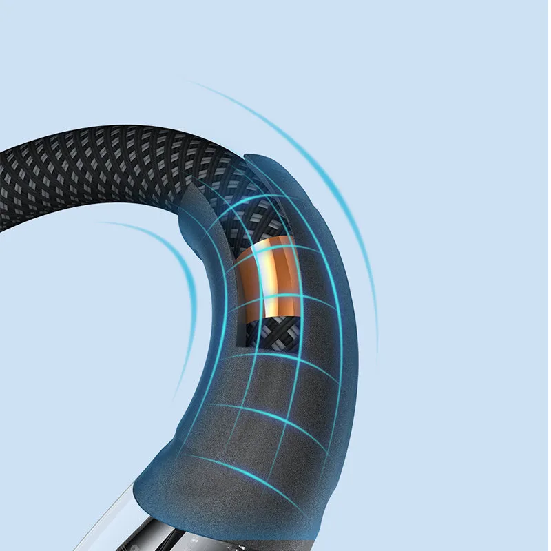 Kabel przewód z inteligentnym wyłącznikiem USB-A - iPhone Lightning 1.2m - czarny 9