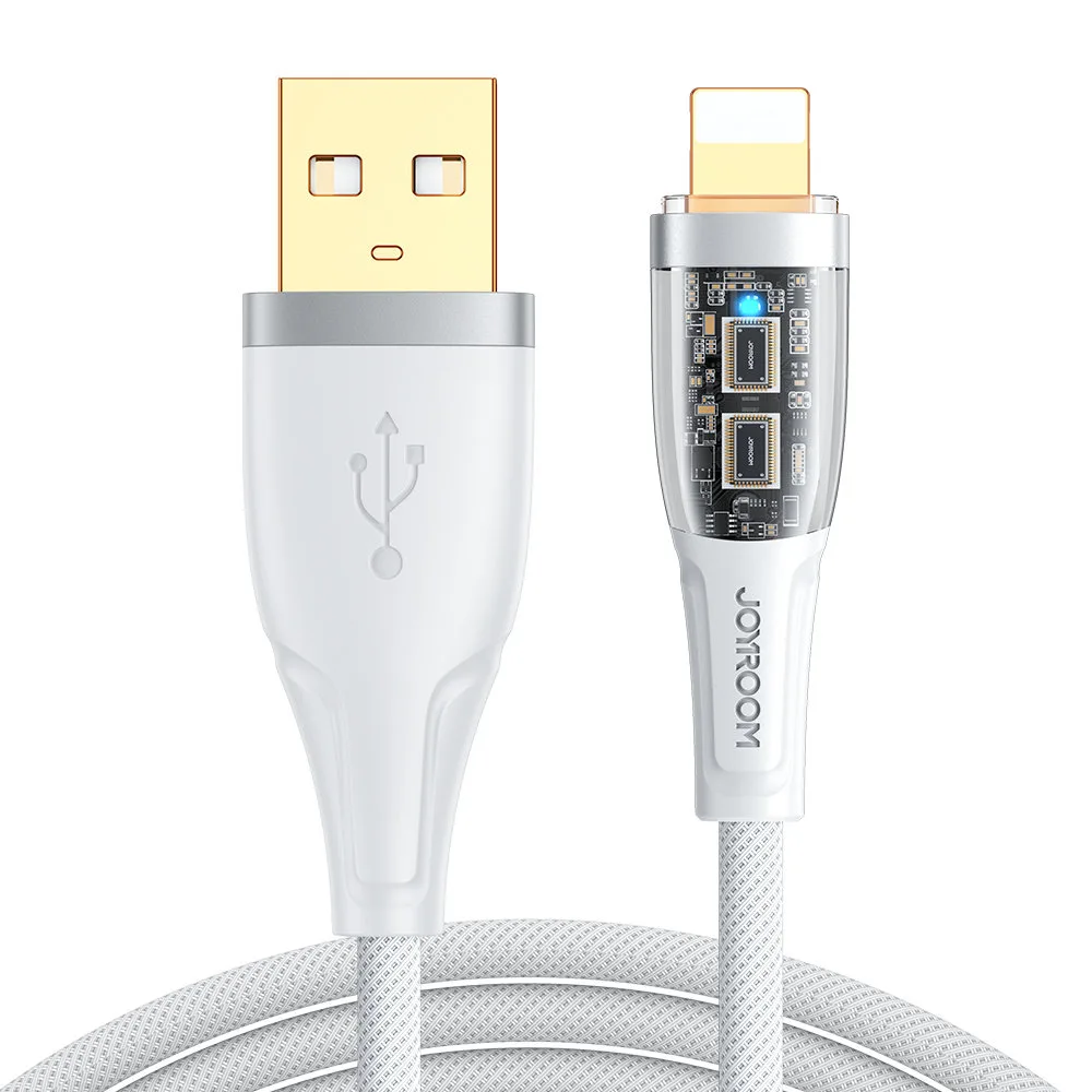 Cablu USB-A la iPhone Lightning cu Smart Switch, 1,2 m, alb 2