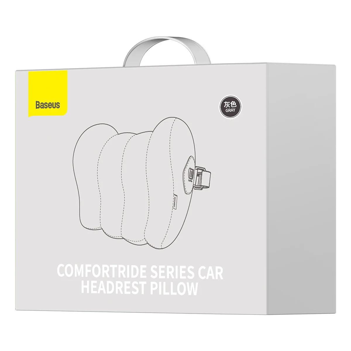 ComfortRide Car Headrest Pillow - Gray 7