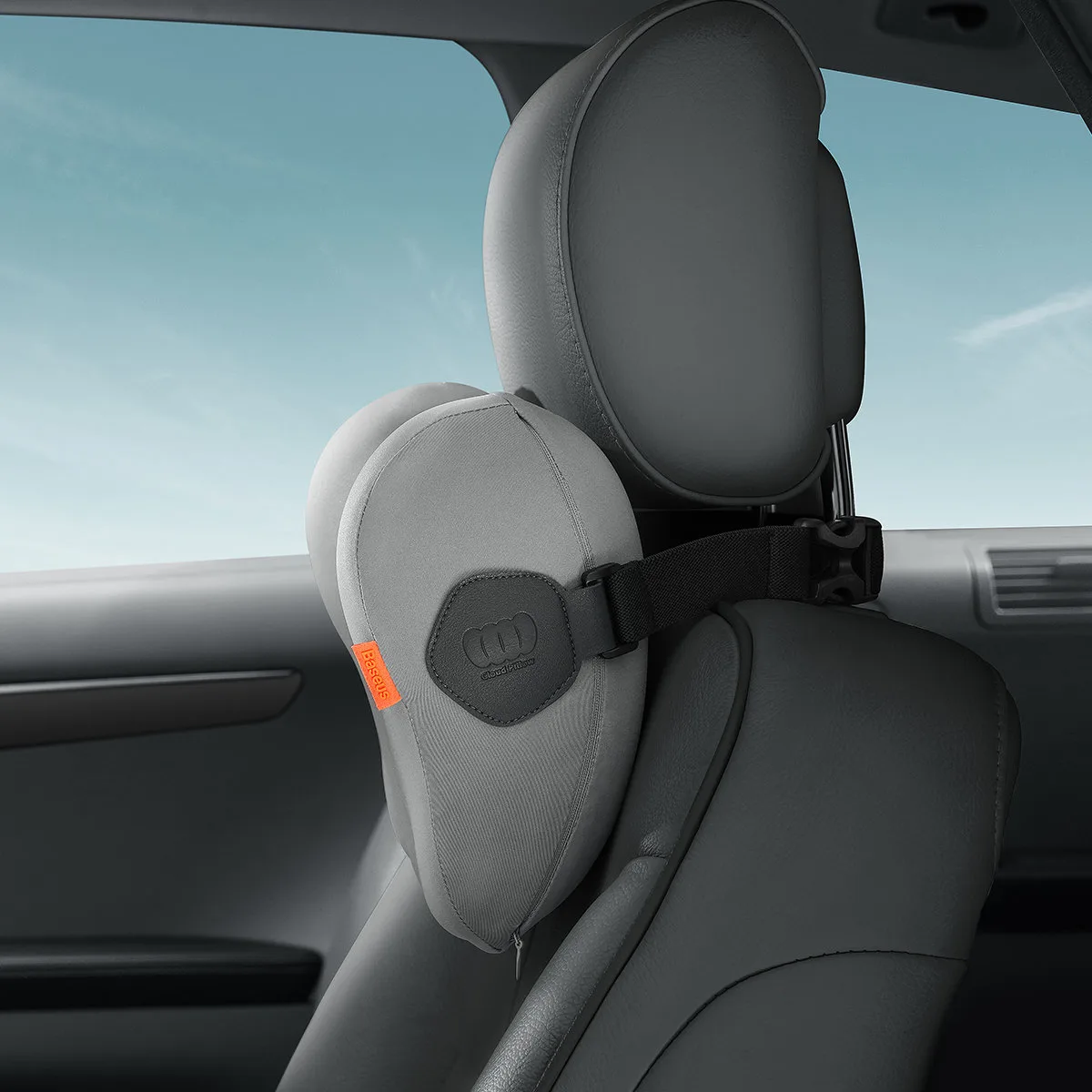 ComfortRide Car Headrest Pillow - Gray 9