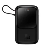 Power Bank de 10000 mAh cu cabluri USB, USB-C, iPhone Lightning și USB-C - Negru 9