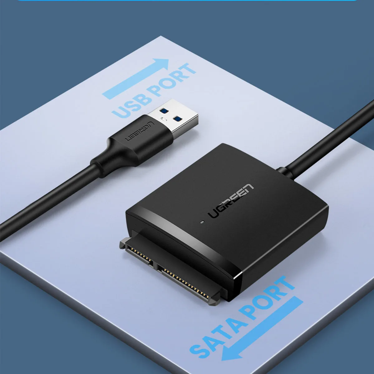 USB 3.0 Adapter Cable for 2.5'' / 3.5'' SATA HDD and SSD up to 12TB - black 5