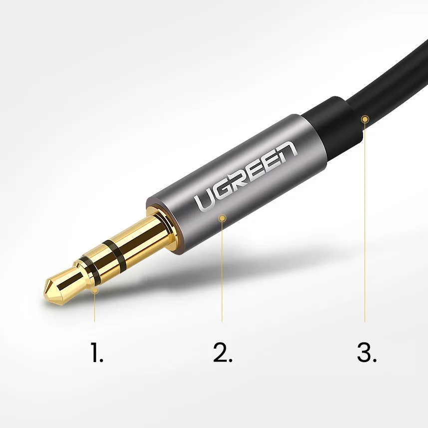 Kabel przewód audio AUX mini jack 3.5mm 1m - czarny 7
