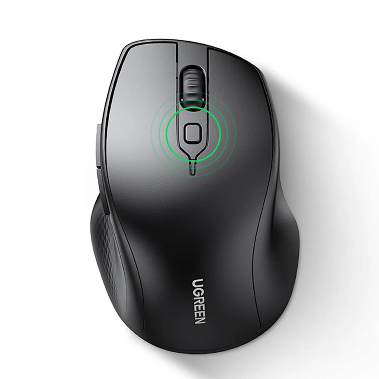 Quiet, ergonomic wireless computer mouse (2x AA) - black 4