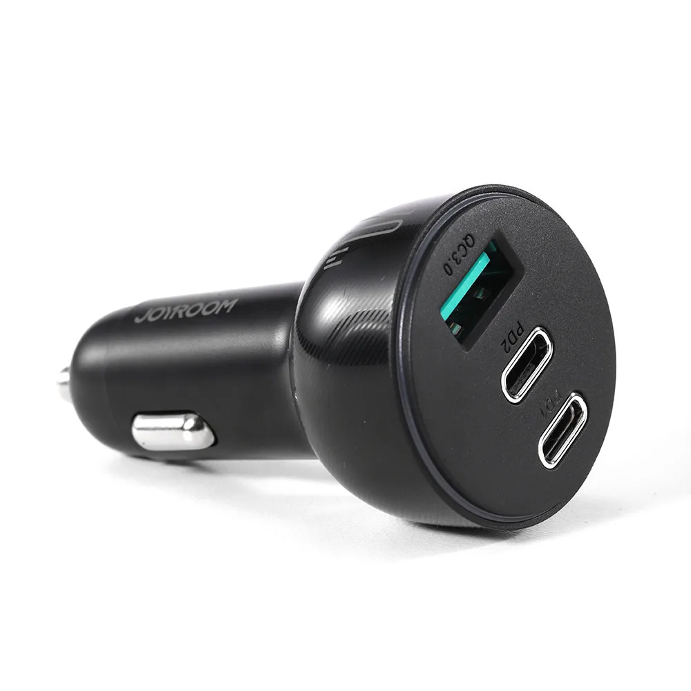 Ładowarka samochodowa do zapalniczki 3 porty USB i 2x USB-C 70W - czarna 10