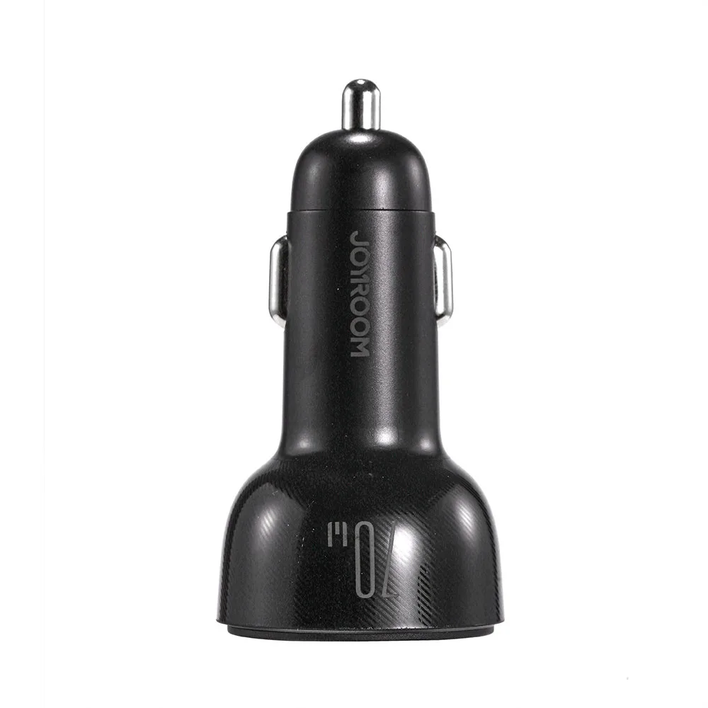 Ładowarka samochodowa do zapalniczki 3 porty USB i 2x USB-C 70W - czarna 2