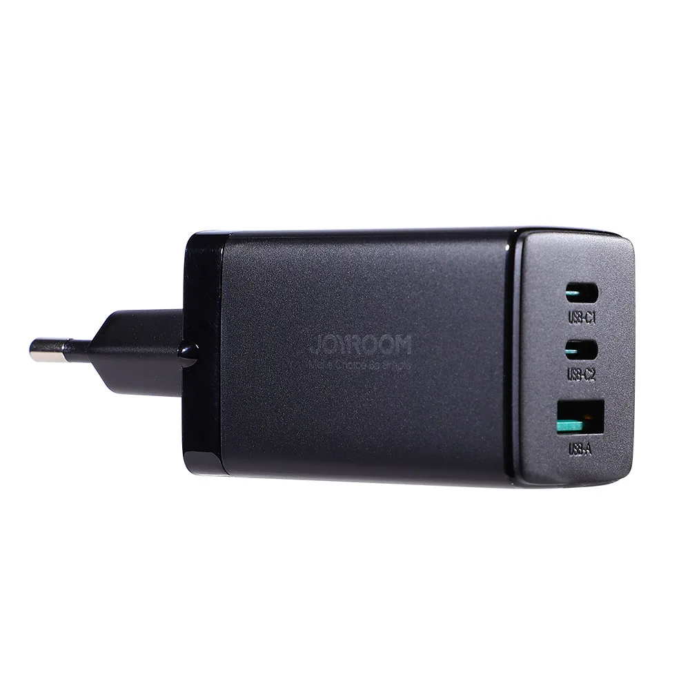 Szybka ładowarka sieciowa GaN USB 2x USB-C + kabel USB-C 1.2m - czarna 7