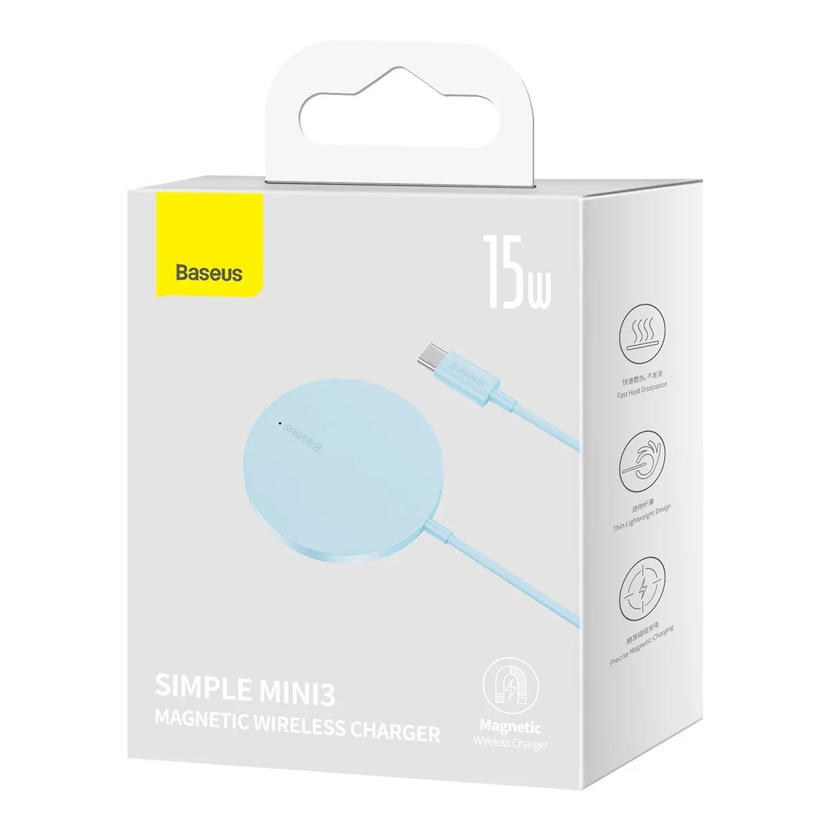 Simple Mini3 MagSafe Qi 15W Magnetic Induction Charger - Blue 5
