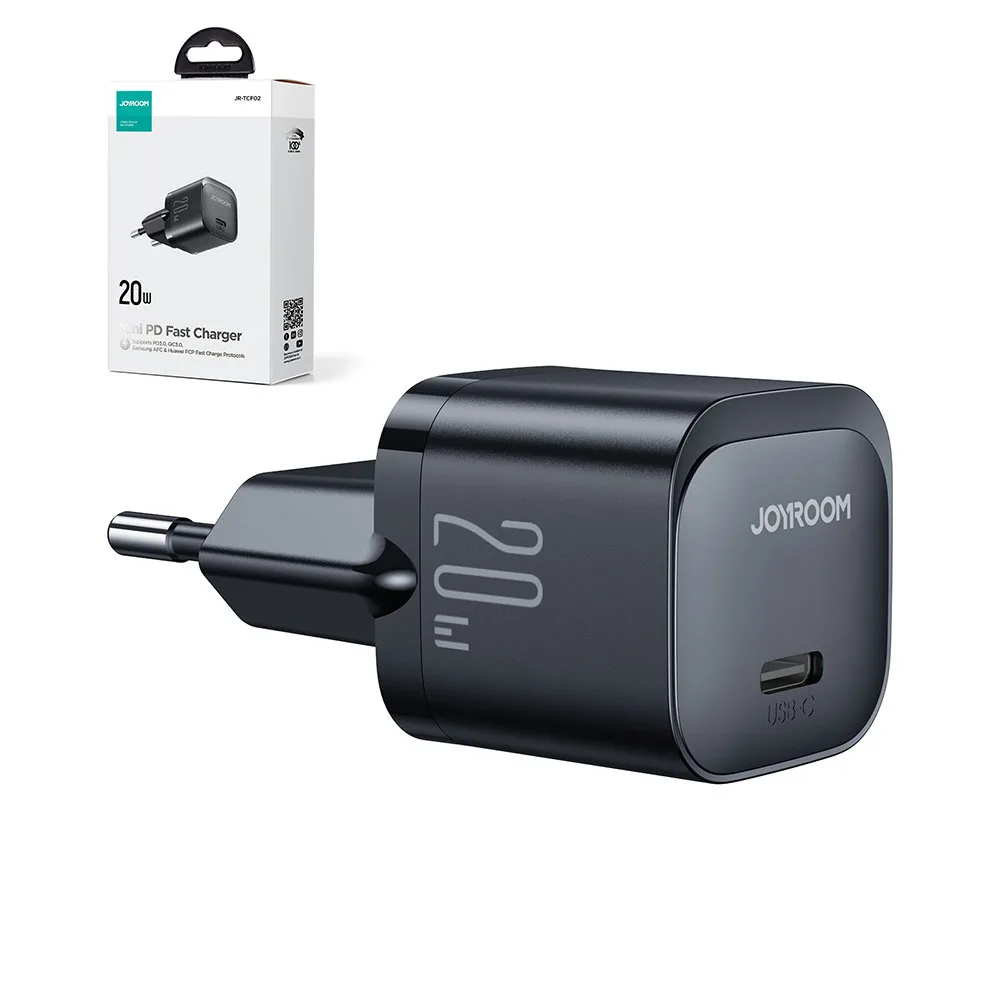 Mini ładowarka do telefonu USB-C 20W PD JR-TCF02 - czarna 2