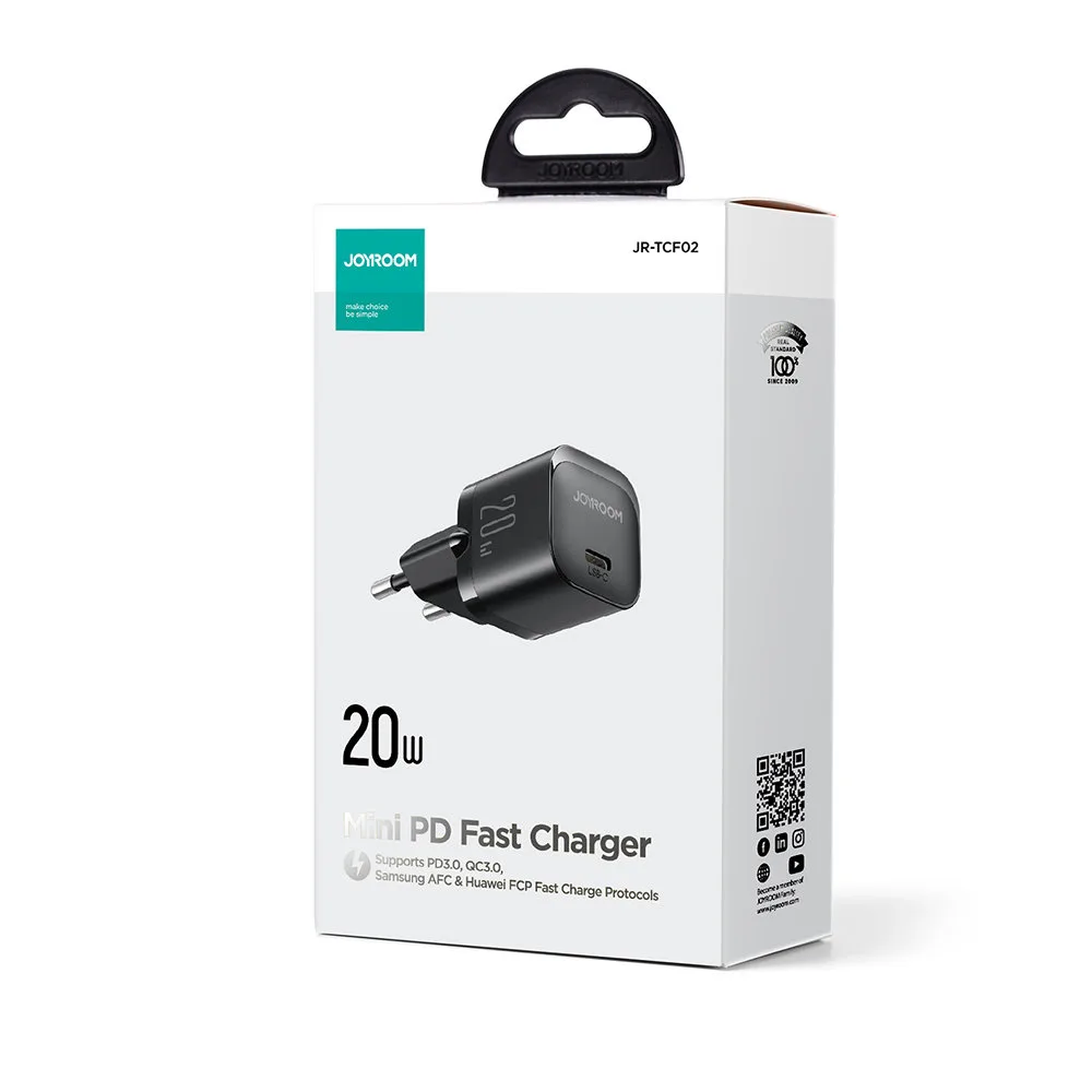 Mini ładowarka do telefonu USB-C 20W PD JR-TCF02 - czarna 3